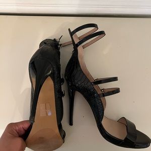 Black Bebe Strapped Heels